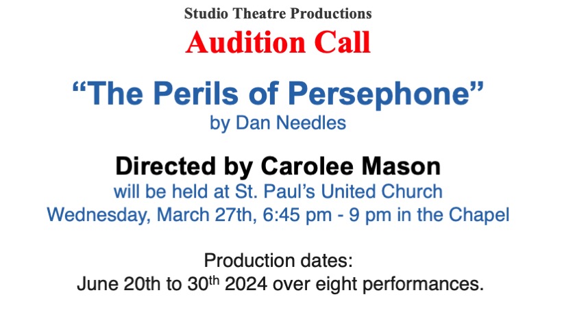 audition call for the Perils of Persephone